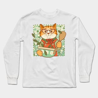 Ginger Cat Cooking Long Sleeve T-Shirt